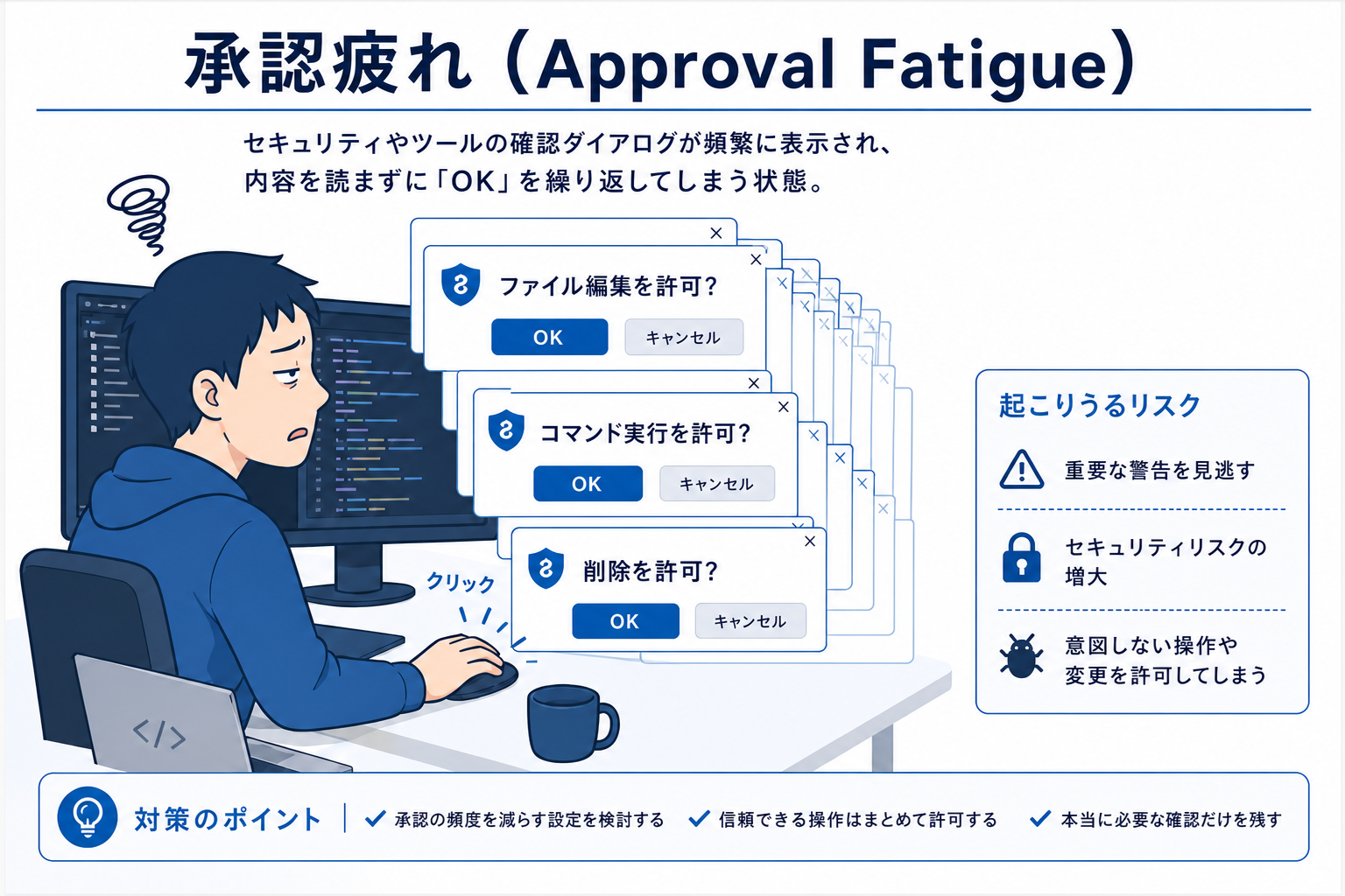 承認疲れのイメージ図